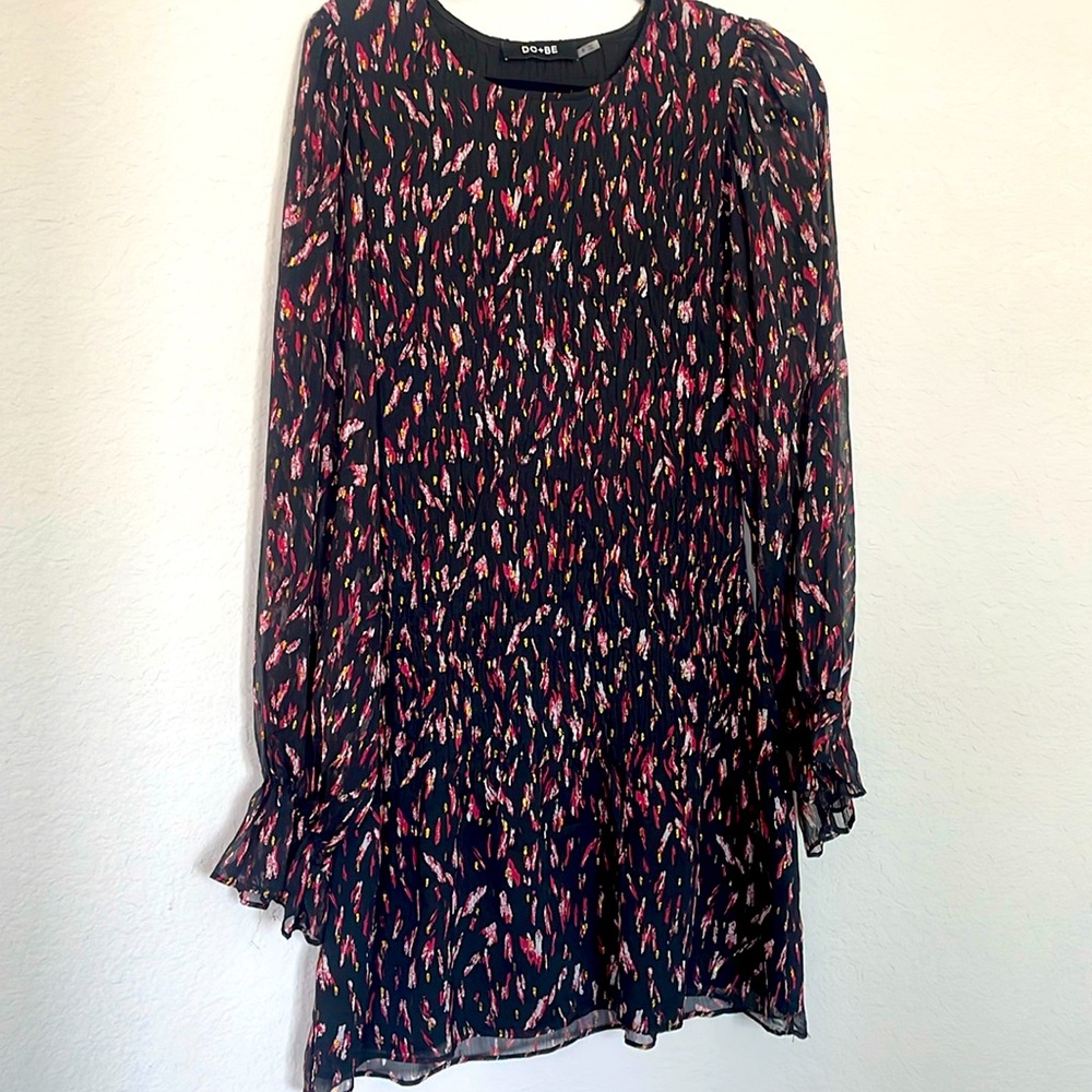 Smocking mini dress by Do + Be size Small